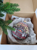 Шар стеклянный "Исакиевский собор",  ручная роспись