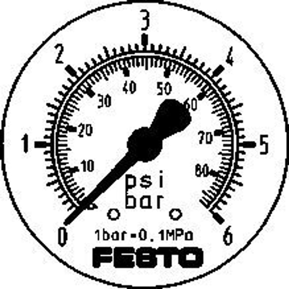 FMAP-63-6-1/4-EN Прецизионный фланцевый манометр