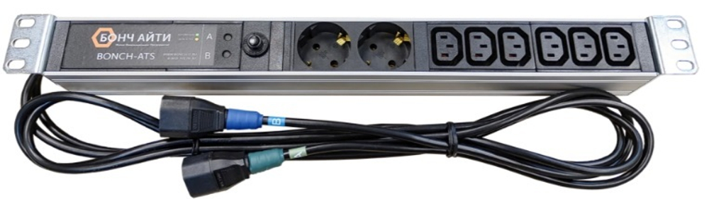 Блок розеток  Bonch BONCH-ATS/PDU 8A-2S/6C13-C14/C14