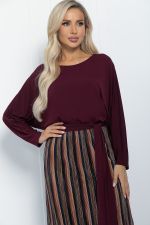 Платье Королева гофре бордо П10060 LT Collection