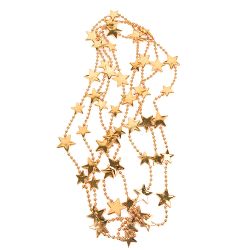 Украшение новогоднее "Бусы/Звезда" l=260см. (3вида) (пластик) (упаковочный пакет с хедером)
