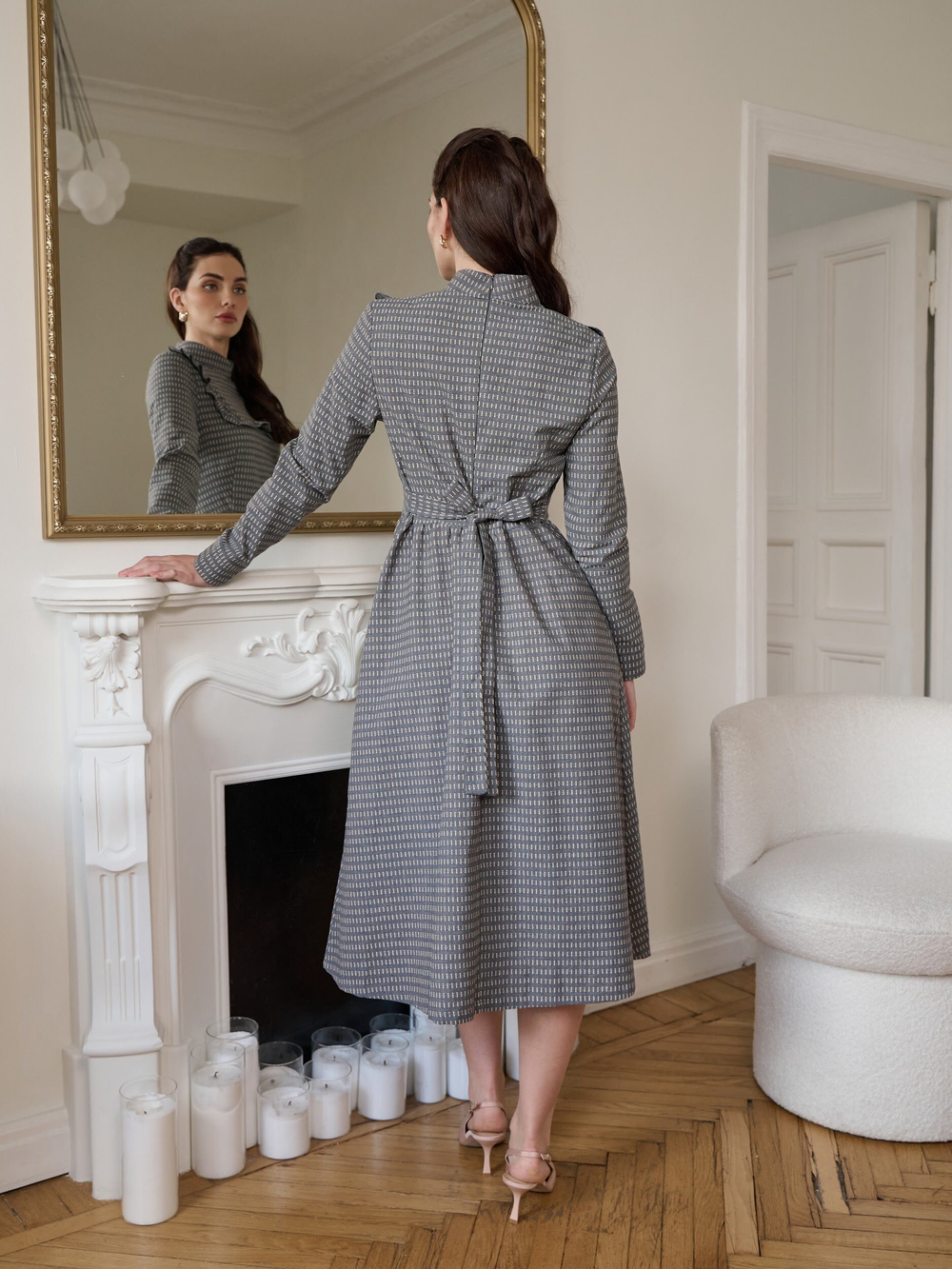 Платье с вшитой манишкой