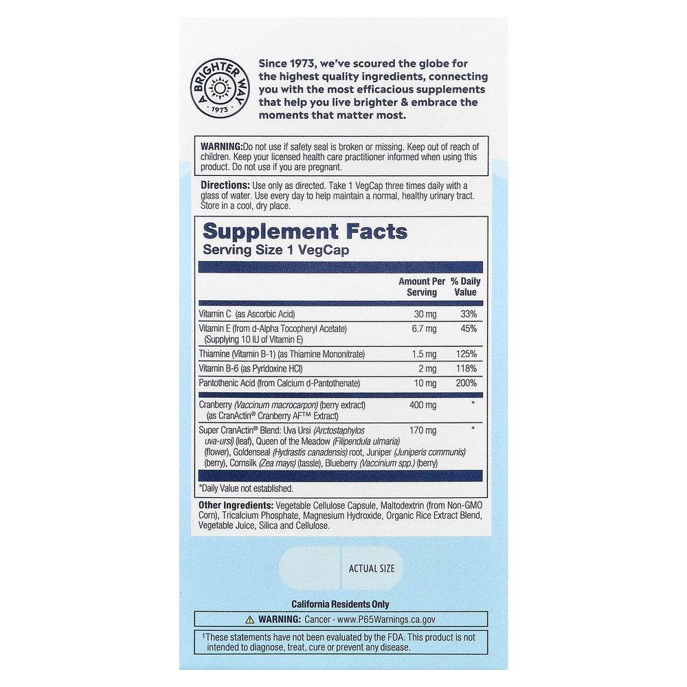 Solaray, Super CranActin® со смесью трав для поддержки, 400 мг, 120 растительных капсул