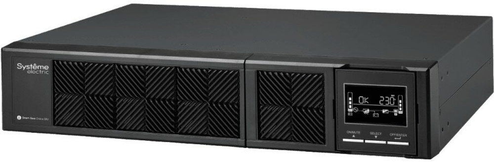 Источники бесперебойного питания (UPS, ИБП) Systeme Electric SRVSE1KRTI, ИБП Smart-Save Online SRV Systeme Electric 1000 ВА, конвертируемый форм-фактор 2U, 230 В, 6 розеток IEC C13, SmartSlot, LCD, USB