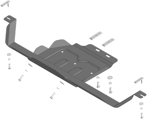 Защита раздаточной коробки, 2 мм, Сталь. для Foton Tunland G7 2024-н.в., Motodor.77506
