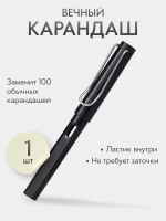 Вечный карандаш простой, твердость: HB (Твердо-мягкий), толщина: 0.5 мм, 1 шт.