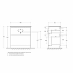 Тумба под раковину BelBagno Kraft 80 KRAFT-800-2C-PIA-RT Rovere Tabacco