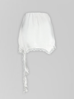 Юбка Talantova короткая атласная с отделкой кружевом и рюшами