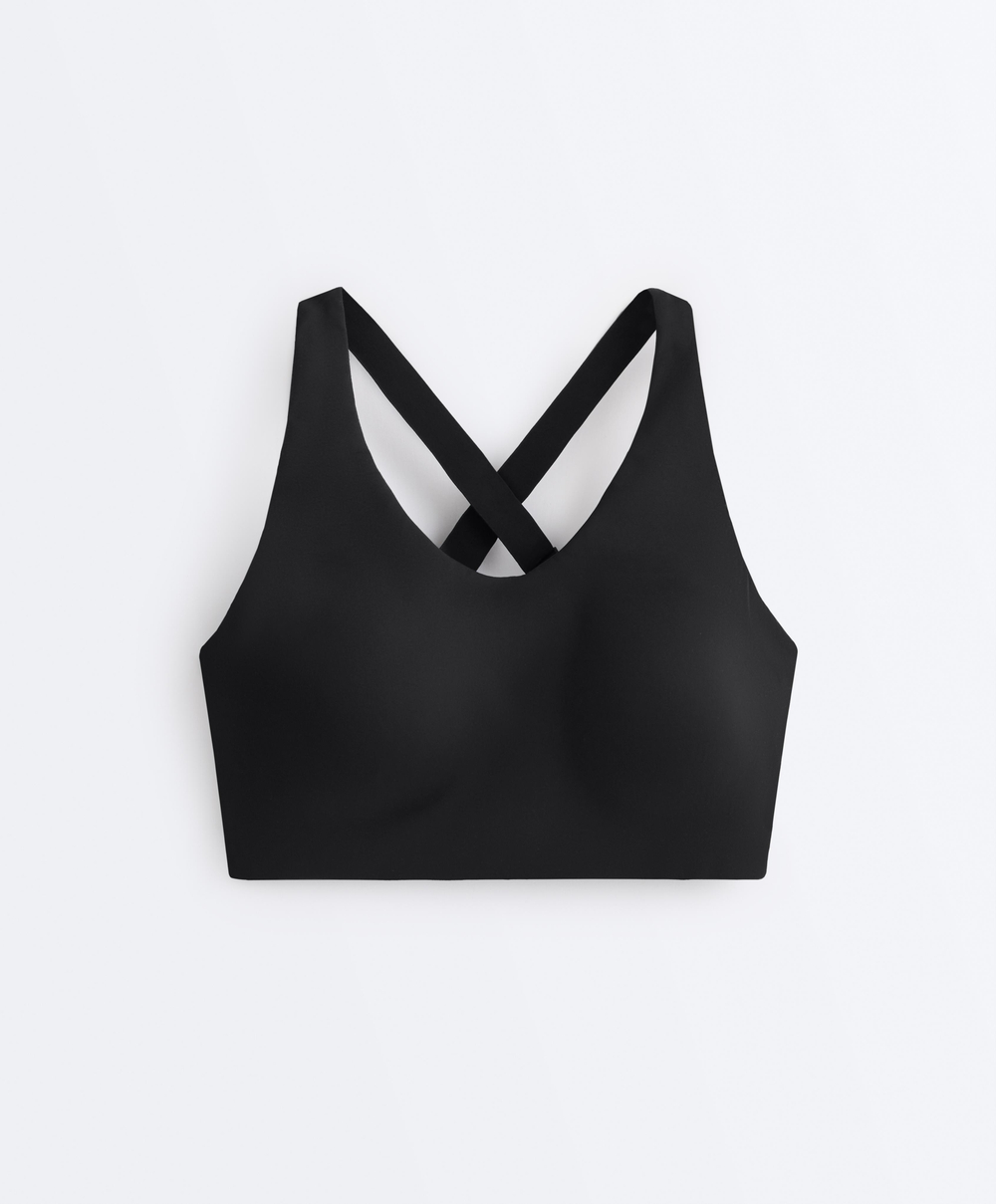 Oysho Кроп-топ Compressive, черный