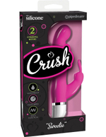 Розовый вибратор-кролик Crush Sweetie - 18,2 см. (Цвет: розовый)
