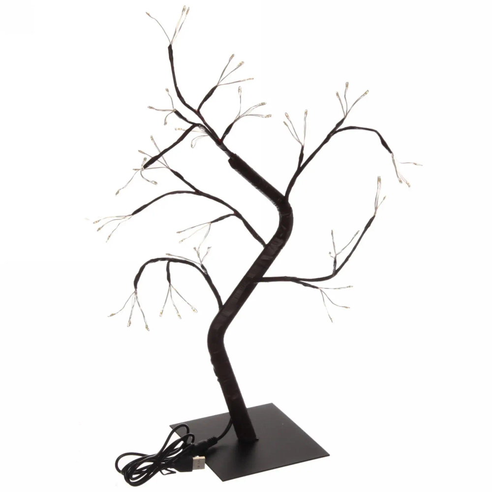 Фигура световая «Клён ветвистый» 40 см с, 54 лампы LED, USB питание, DC вход, Теплый белый (мерцание)