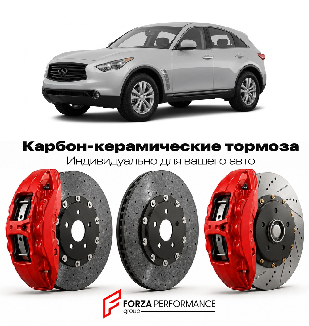 Карбон-керамическая тормозная система для Infiniti FX50 II Рестайлинг 2011-2013 Инфинити