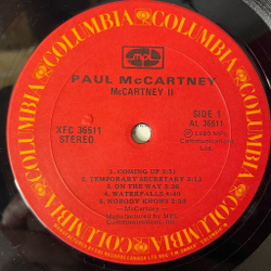 Винтажная виниловая пластинка LP Paul McCartney II (Canada 1980)