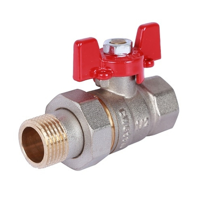 Кран шаровой полнопроходной ROMMER RBV-0005 - 1" (ВР/НР, PN40, ручка-бабочка, ГОСТ Р 59553-2021)