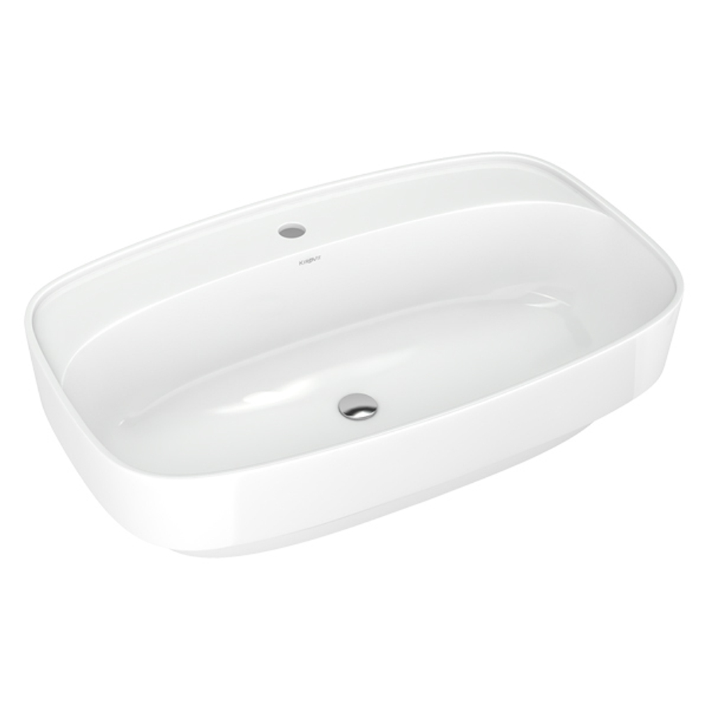 Раковина накладная на столешницу "Купер-65*43" ш*г, с отв. под смеситель (Kirovit)