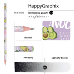Карандаш ч/г НВ "HappyGraphix. Авокадо. Селфи" (Bruno Visconti)