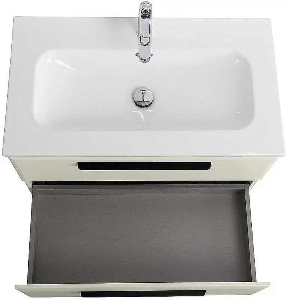 Тумба с раковиной Cezares ECO-CER-N 80 ECO-CER-N-800-2C-SO-AS-P альпака брашированная