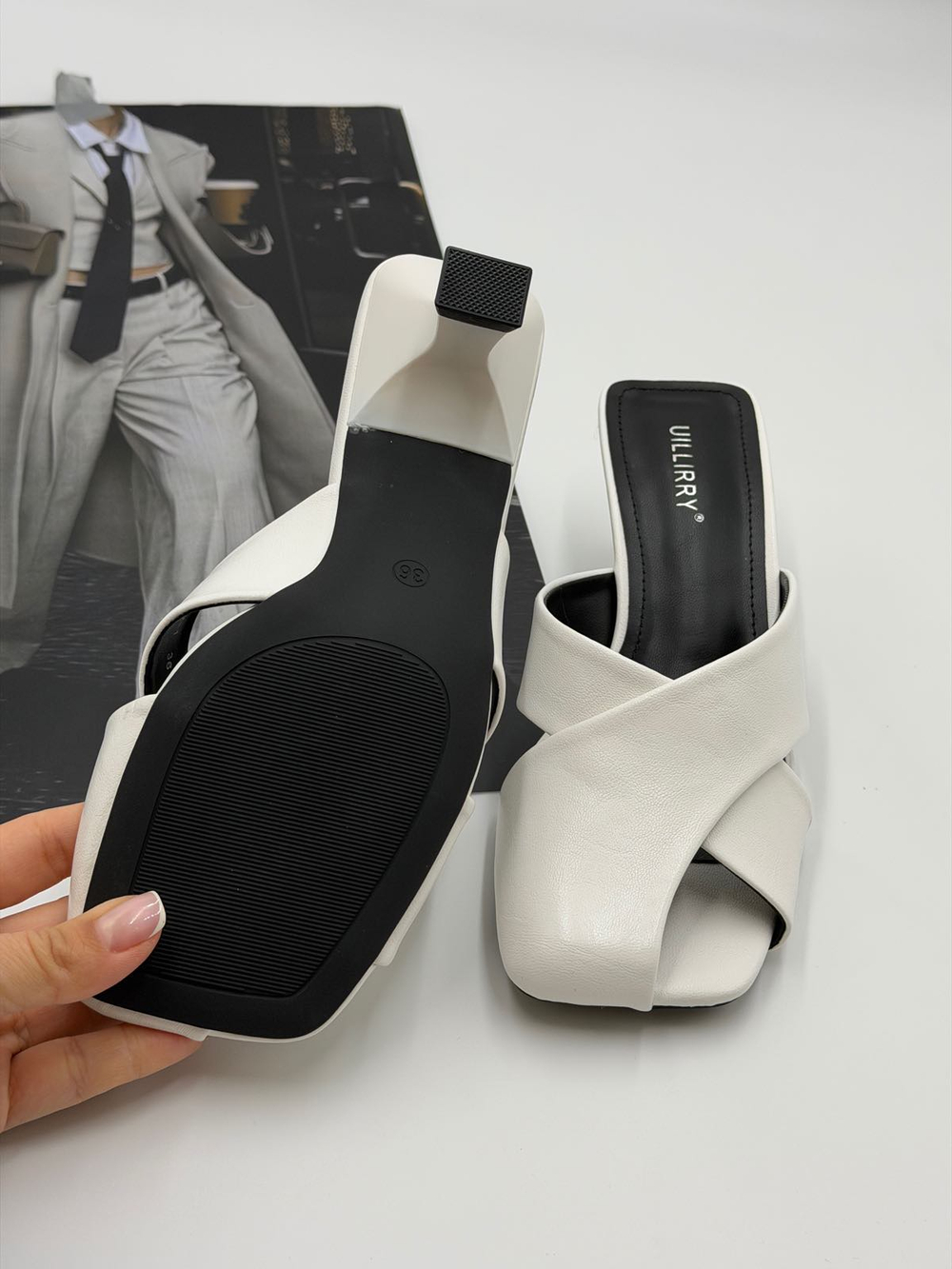 Босоножки женские эко-кожа арт. FECM 102-1 цвет "белый"