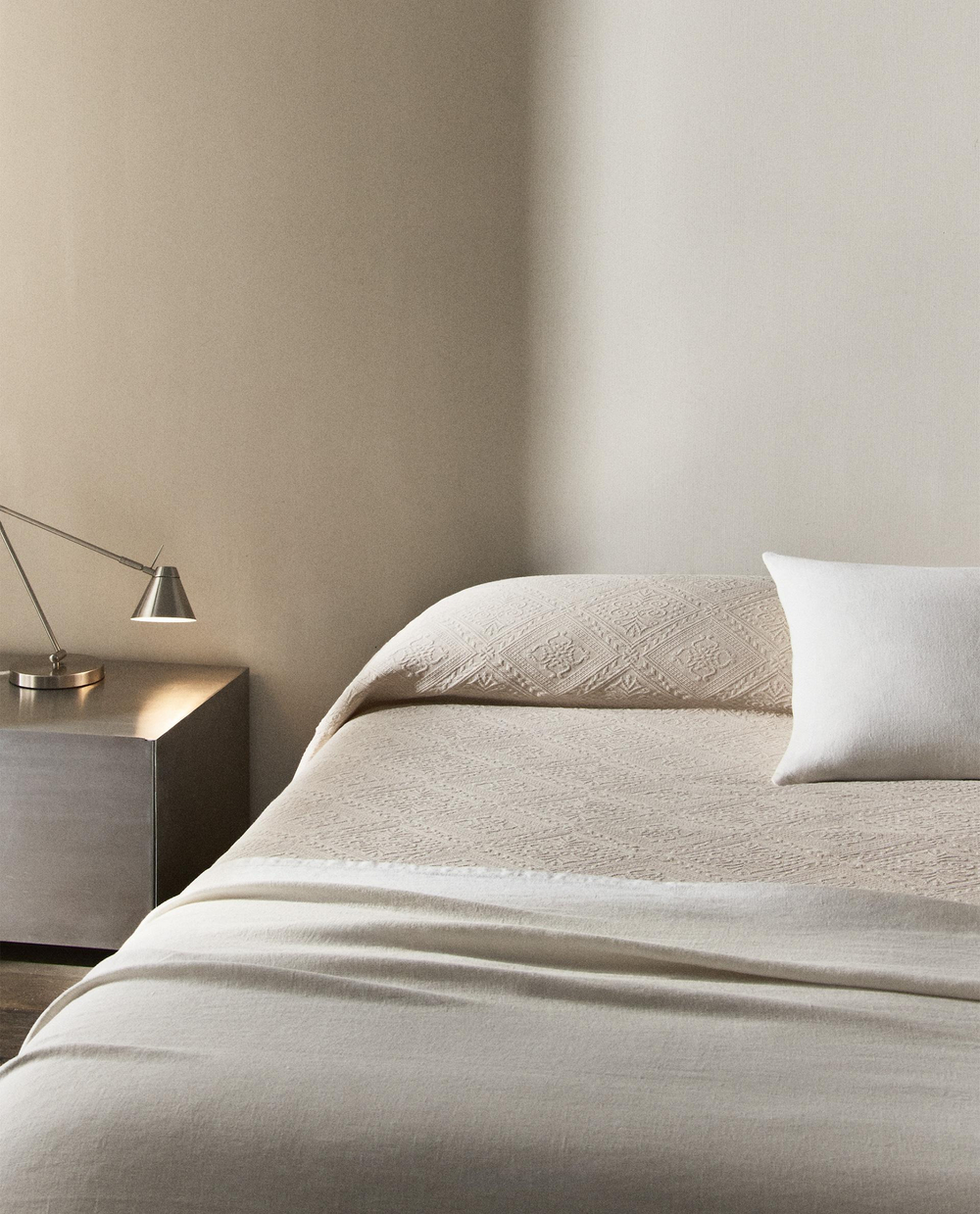 Zara Home покрывало из хлопка, бежевый · 1162/006