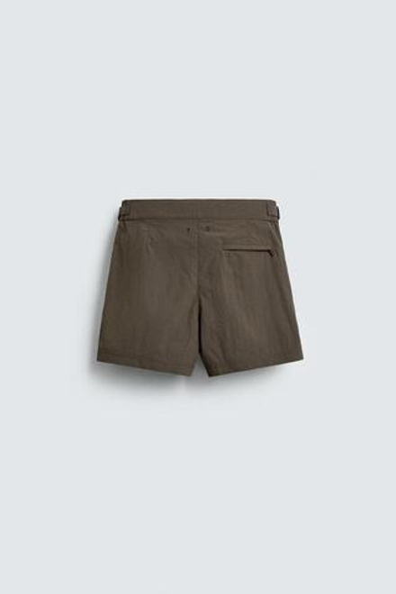 ZARA ПЛАВКИ С БОКОВЫМИ ЛЯМКАМИ, КОРИЧНЕВЫЙ