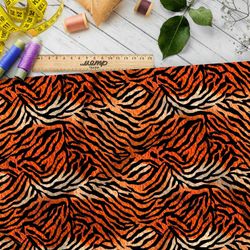 Ткань премиум интерлок тигриные полосы