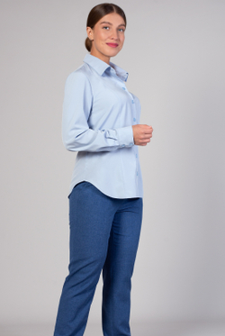 Блузка женская 2553АП, голубой #86Гол092553АП