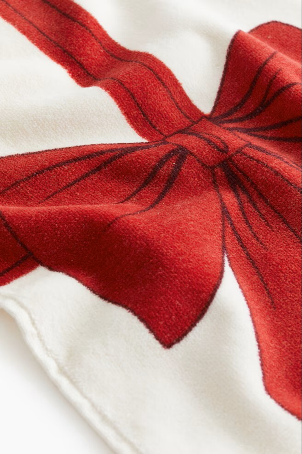 H&M Хлопковое полотенце с рождественским принтом, красный