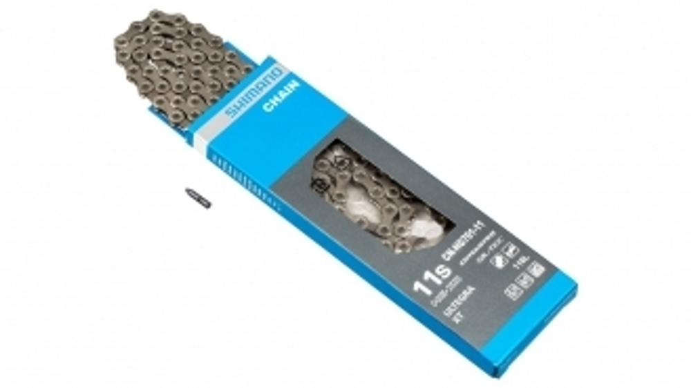 Цепь Shimano, HG701, 11ск, 116 зв., замок цепи  sm-cn900-11 (1шт), ROAD/MTB/E-BIKE совмест.ICNHG7011