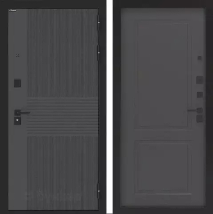 Входная металлическая дверь Бункер HIT Хит B-05/ ФЛ-609 Графит софт