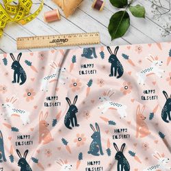 Ткань флис пасхальный кролик