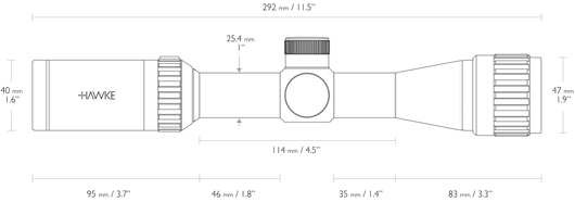 Оптический прицел Hawke Vantage IR 2-7x32 AO Mil-Dot с подсветкой (14211)