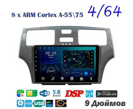 Topway TS10 4+32GB 8 ядер для Toyota Windom, Lexus ES300 2001-2006