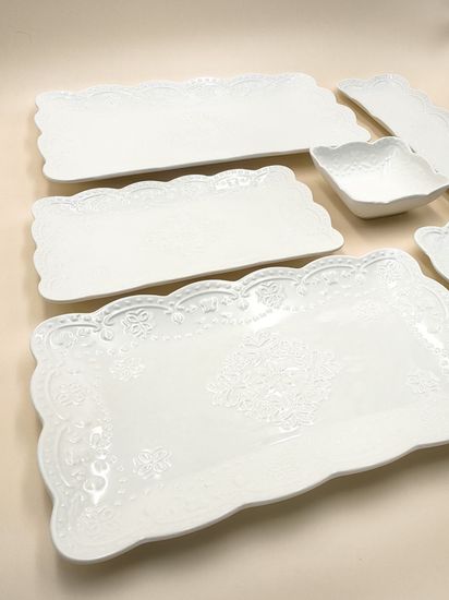 Блюдо сервировочное прямоугольное 35,5х21х3,5 см.