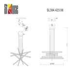 SL394.423.06 Люстра подвесная ST-Luce Черный/Белый LED 1*100W 4000K