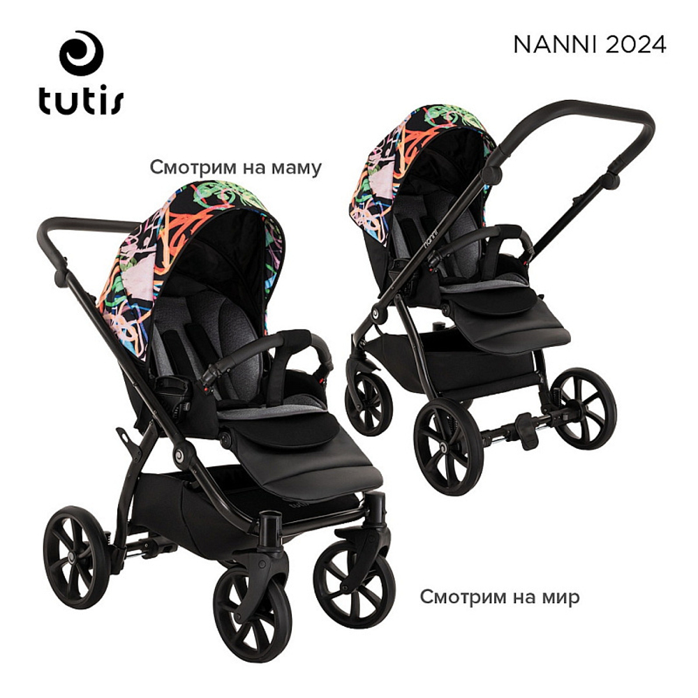 Детская коляска Tutis Nanni 7 2 в 1 1532119 Black Painting
