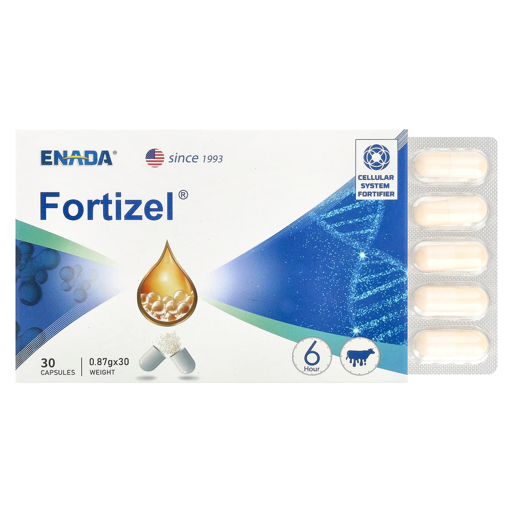 ENADA, Fortizel®, укрепитель клеточной системы, 620 мг, 30 капсул