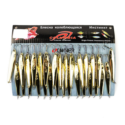 Блесна зимняя Columbia "Окуневая" Л, большая, на блистере (65мм, 8гр), 30шт/уп