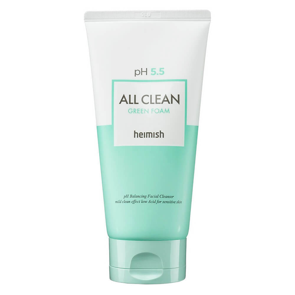 Слабокислотный гель для умывания для чувствительной кожи Heimish pH 5.5 All Clean Green Foam