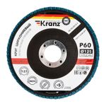 Круг лепестковый торцевой, циркониевый, P60, 125х22,2мм KRANZ