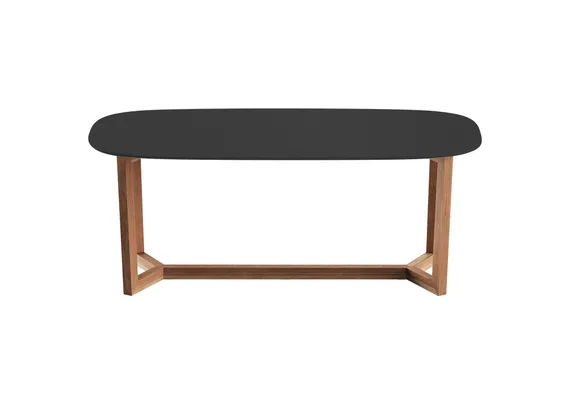 Стол обеденный Cross 2 200*95 см (черный, бук)