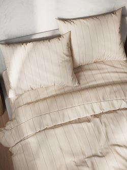 Простынь на резинке перкаль Сказка "Полоски Эко" 160x200 см