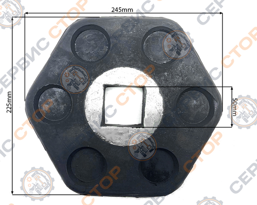 Колесо шестигранное резиновое Anna