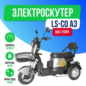 Электроскутер LS-CO A3 1000W (60V/20Ah) - Серый фото №2