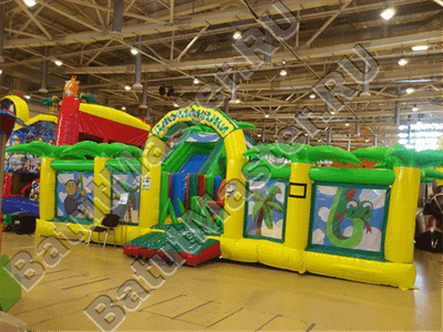 Надувной коммерческий батут "Джунгли"