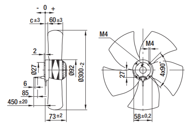 Вентилятор осевой A4S300-AA02-01
