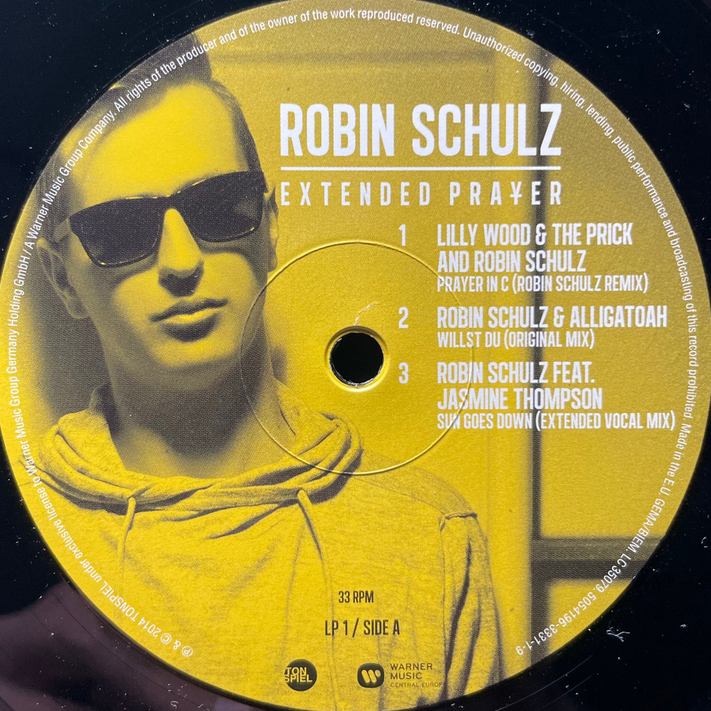 Robin Schulz ‎– Extended Prayer 3LP (Германия 2014г.)