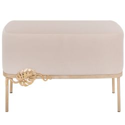 Банкетка Monstera Deliciosa (Монстера) Бежевая Айвори