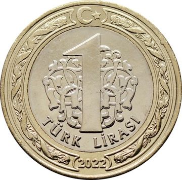1 лира 2022 Турция «100 лет великому наступлению»