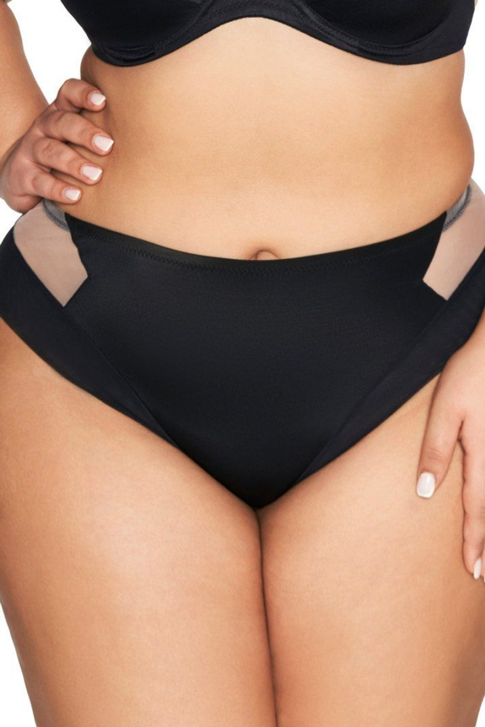 Трусики-слипы со средней линией талии Viva (Размер: M) (Цвет: черный)