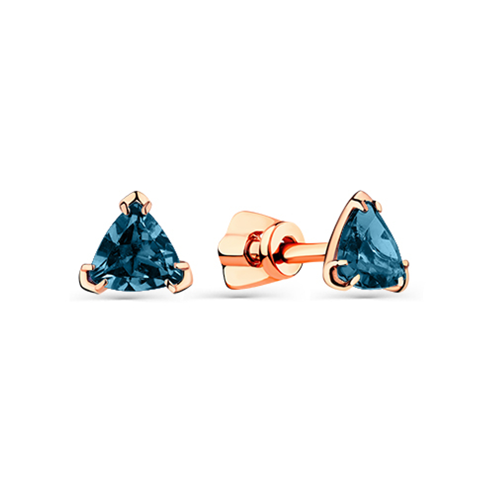 Серьги из золота 585 пробы с Топаз